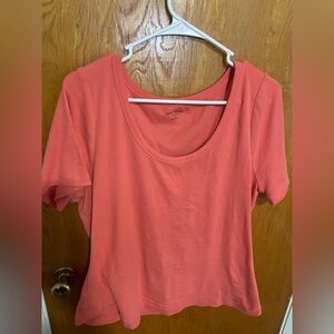 Lane Bryant Coral Short Sleeve Tee